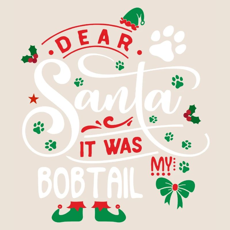 Weihnachten Santa Hunderasse Bobtail