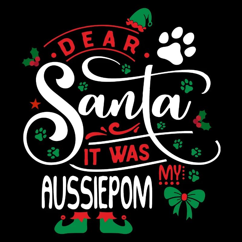 Santa Weihnachten Hund Aussiepom