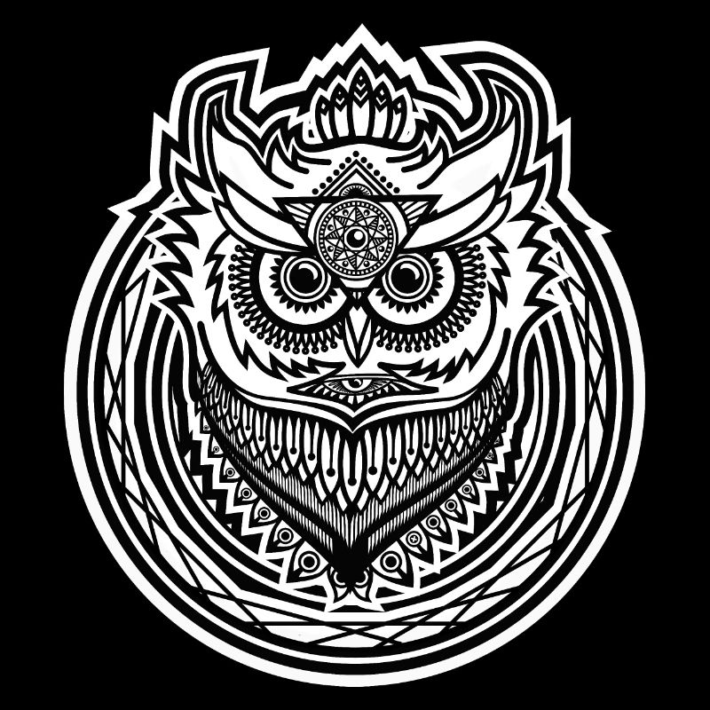 Eulen Symbol Owl Icon Design - dunkler Grund