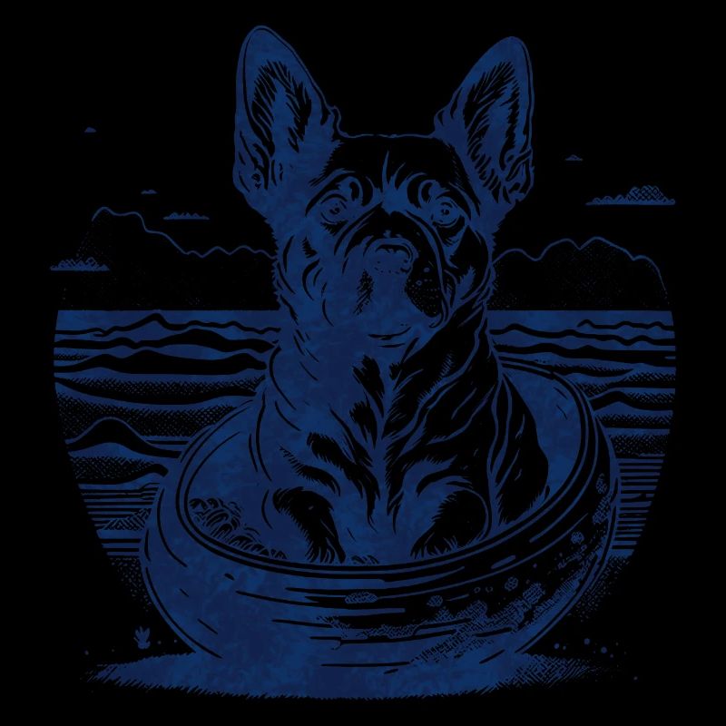 Chien dans un œuf