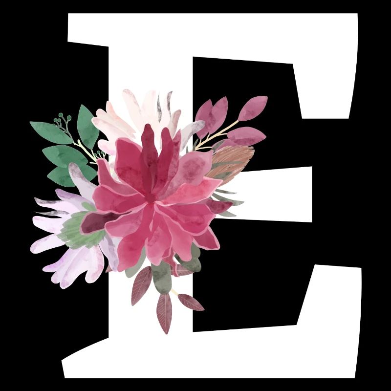 Lettre e floral