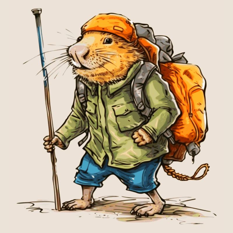 This mole rat likes to wander in free time