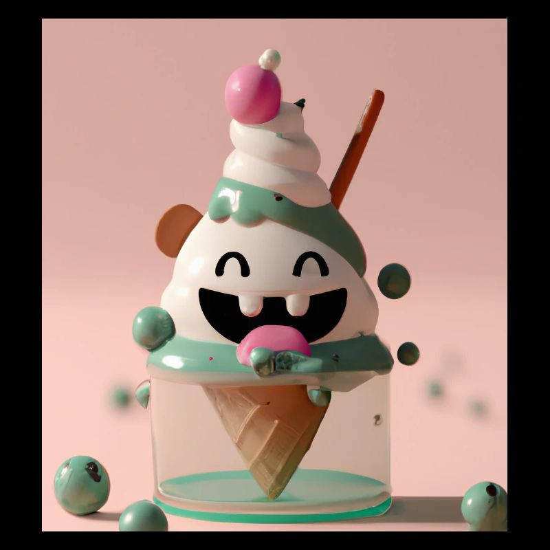 Karikatur-Eiscreme-Cuties