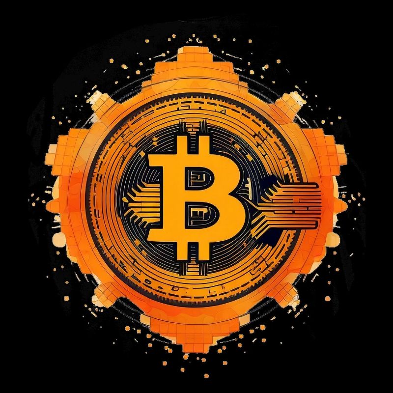 Bitcoin Logo abstrakt