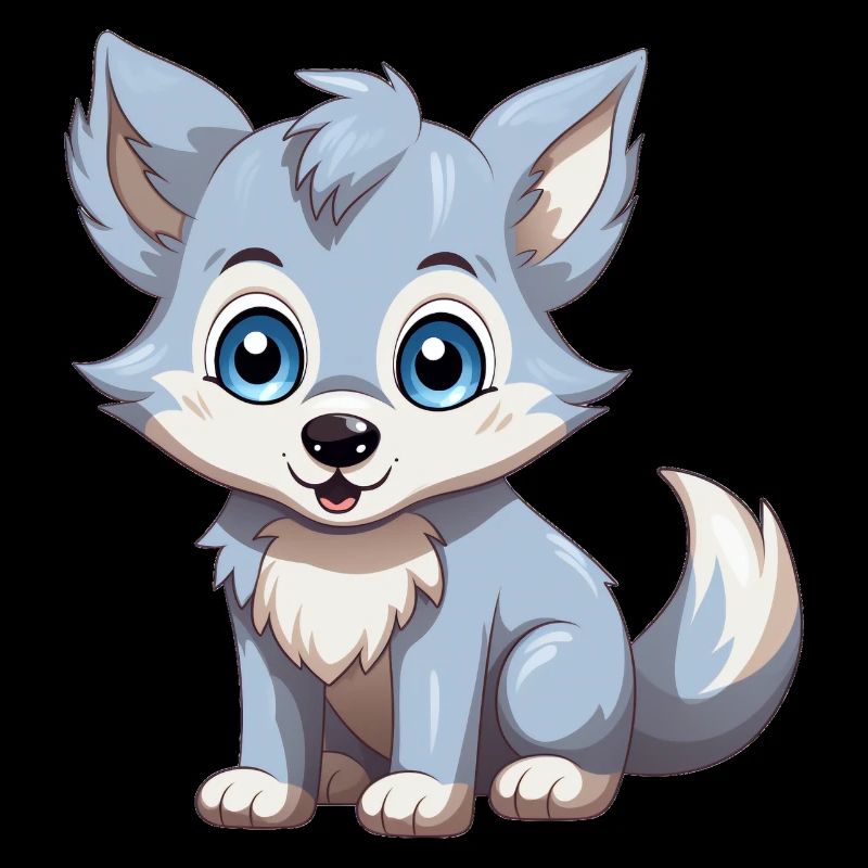 Cute wolf cub