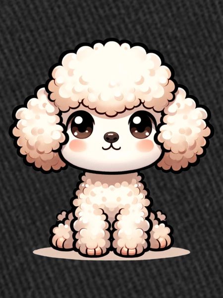 Illustration numérique de caniche mignon