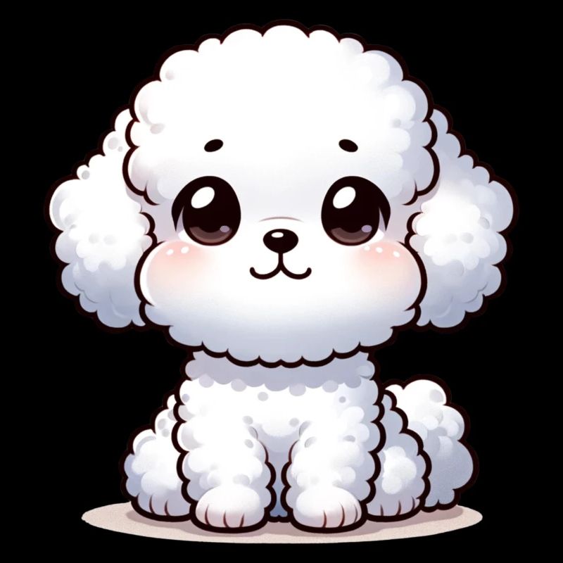 Illustration numérique de mignon Bichon frisé