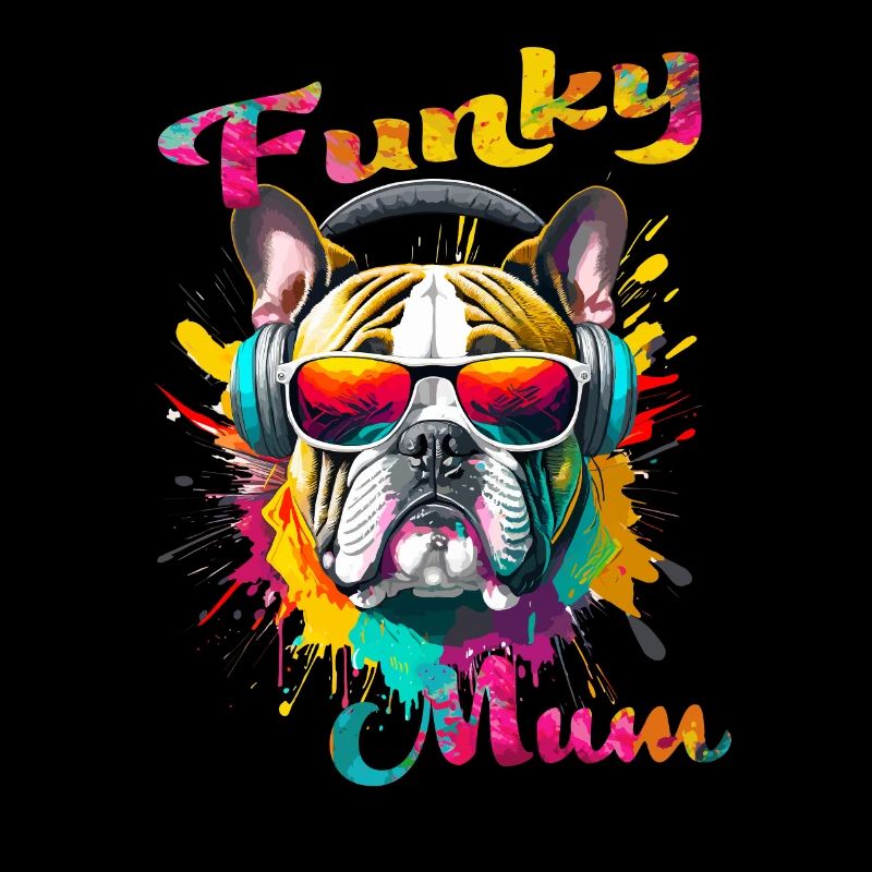 Funky Mama. Geburtstag, Muttertag. Hund