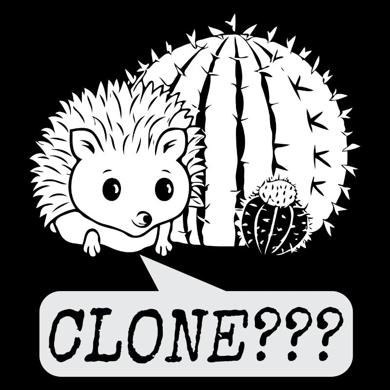 Hedgehog gift idea Cactus Design Humor Clone