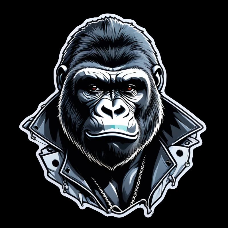 Gorilla mit Goldkette