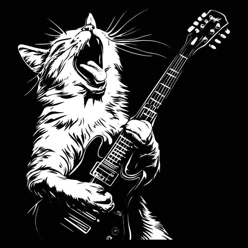 Chat Guitare Rock