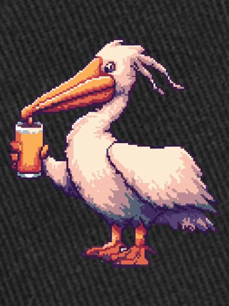 Pelican Bird Beer Pixel
