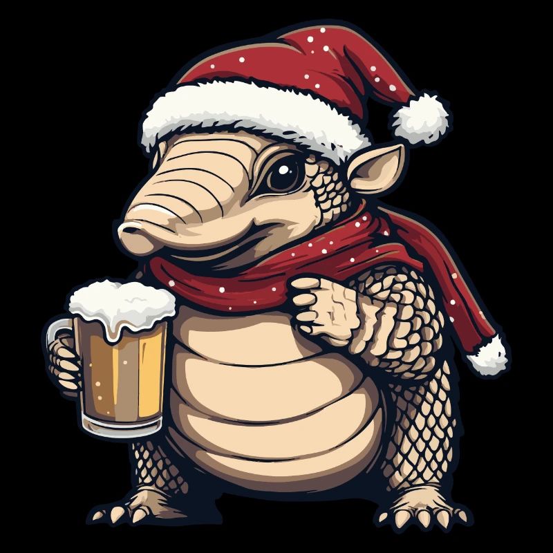 Gürteltier Weihnachten Bier