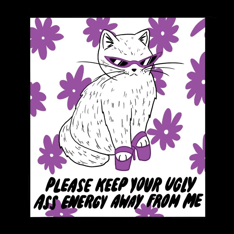 Feministisches Katzen-Statement No Negative Vibes