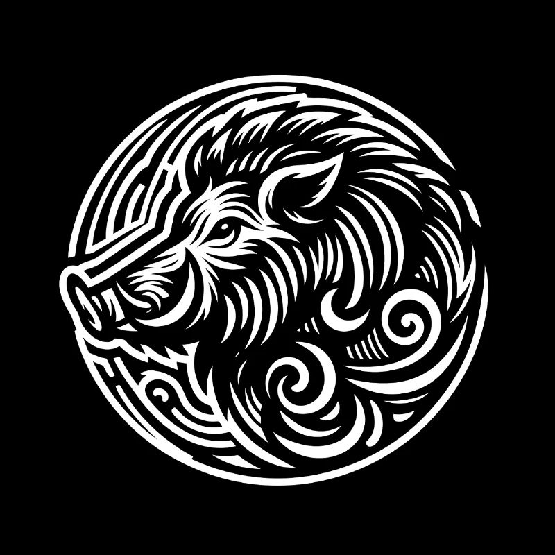 Tribal Boar Head