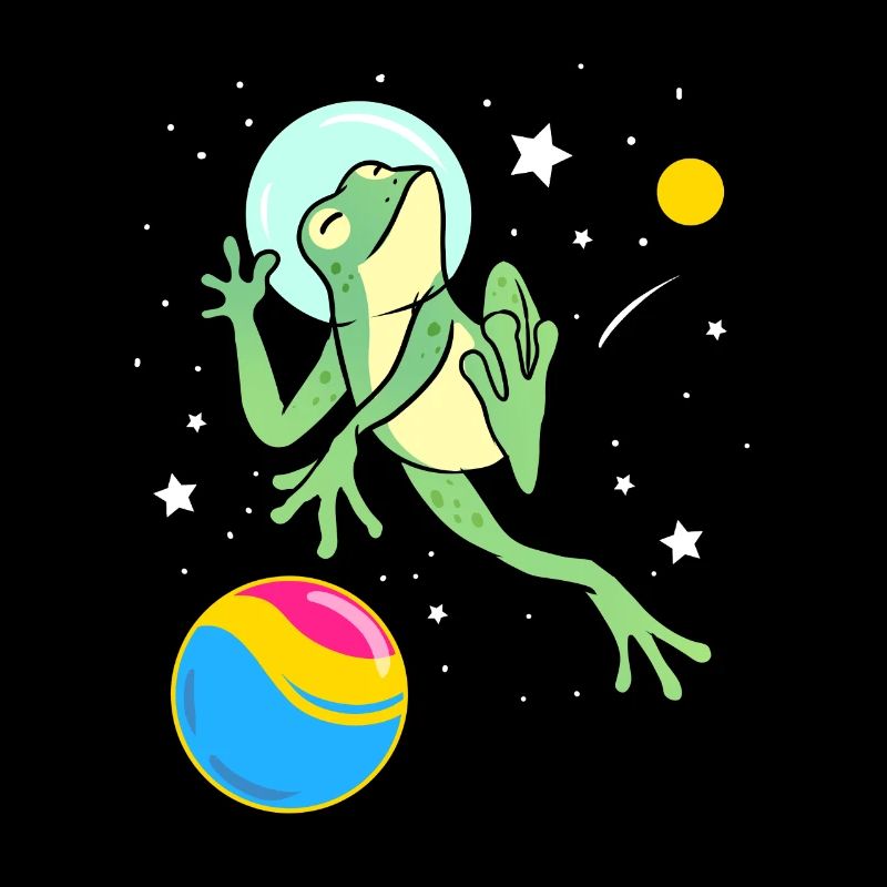 Pansexual Frog Astronaut Pan Pride