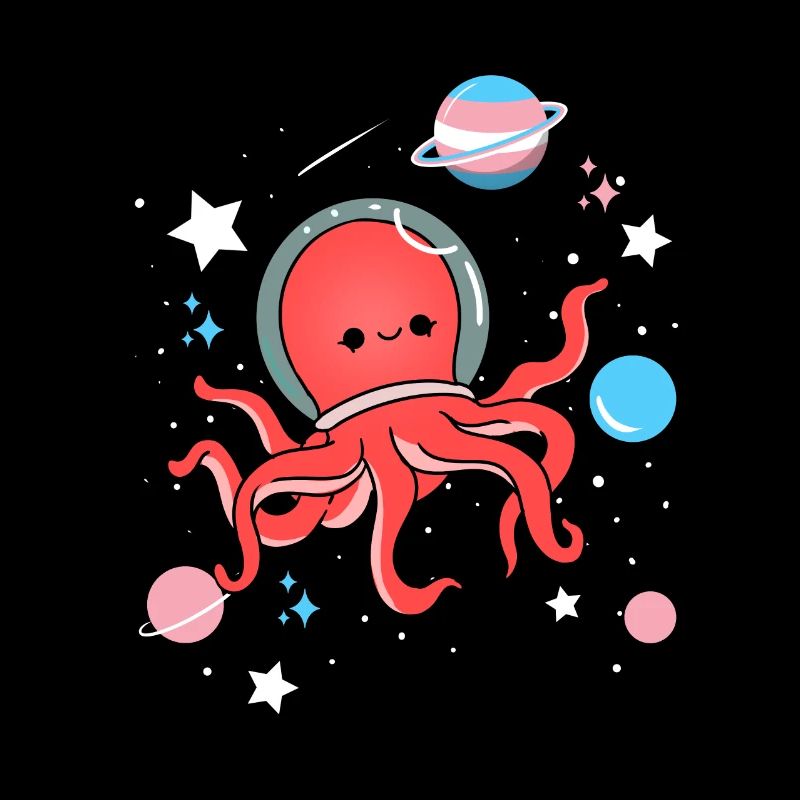 Transgender octopus in space Trans Pride