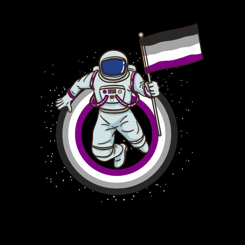 Astronaute avec le drapeau Ace Pride