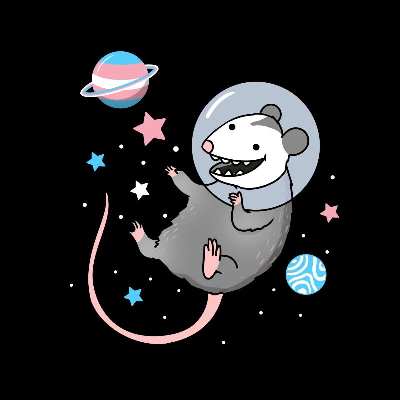Opossum transgenre dans l’espace Transgender Pride