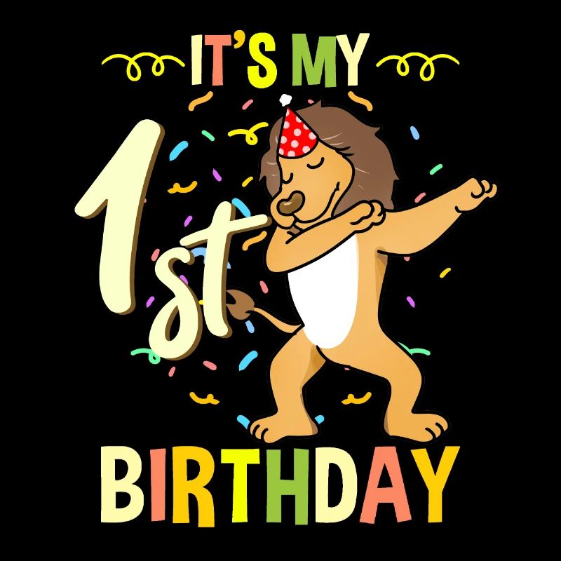 C’est mon 1er anniversaire Dabbing Lion