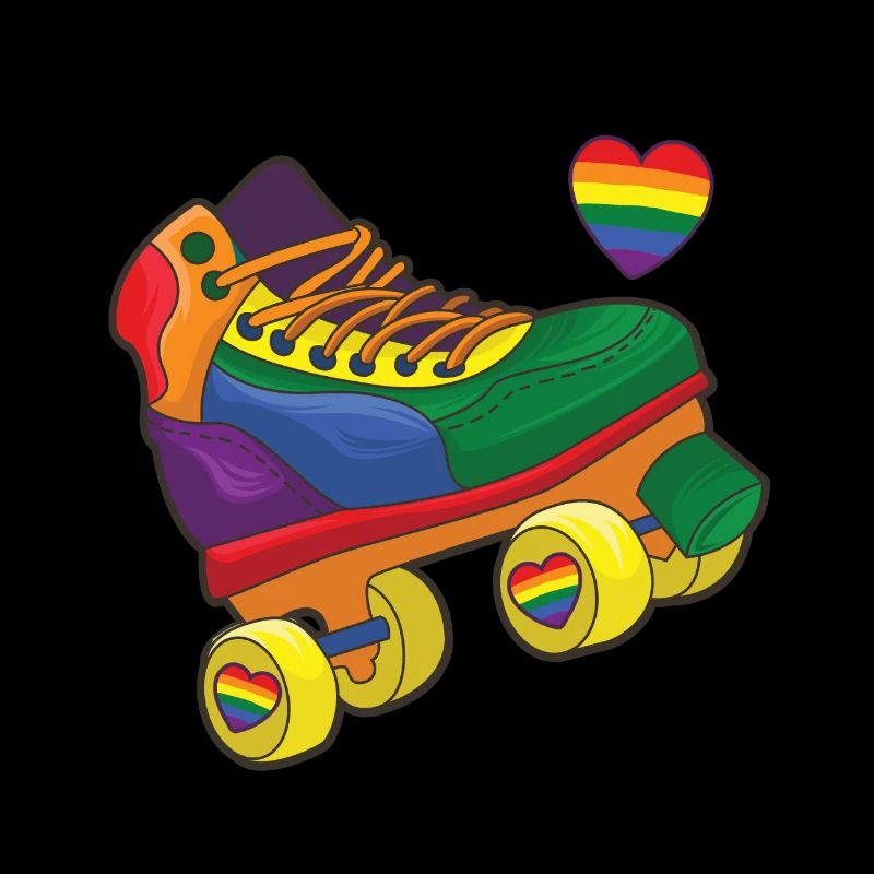 Rainbow Roller Skates MOIS DE LA GAY PRIDE LGBT