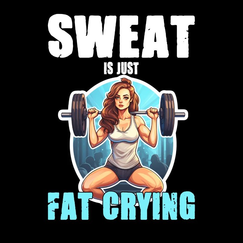 Lustige Katze Workout Sweat Is Just Fat Crying