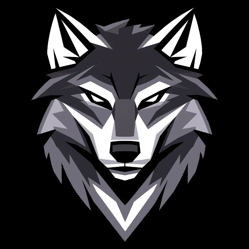 Conception de logo Wolf I Low Poly Art