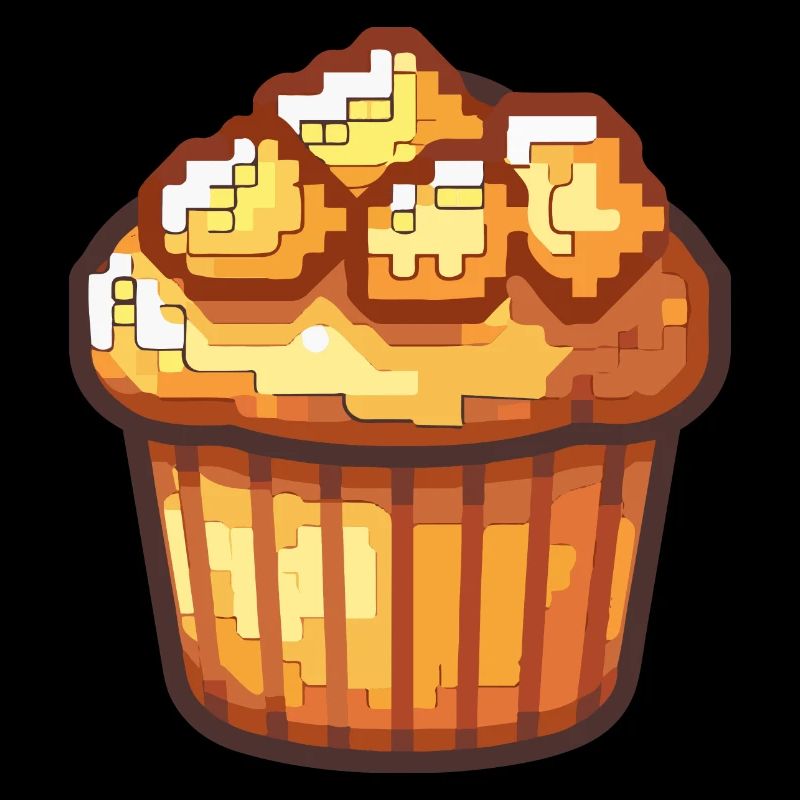 Cupkake Pixel Symbol Cake
