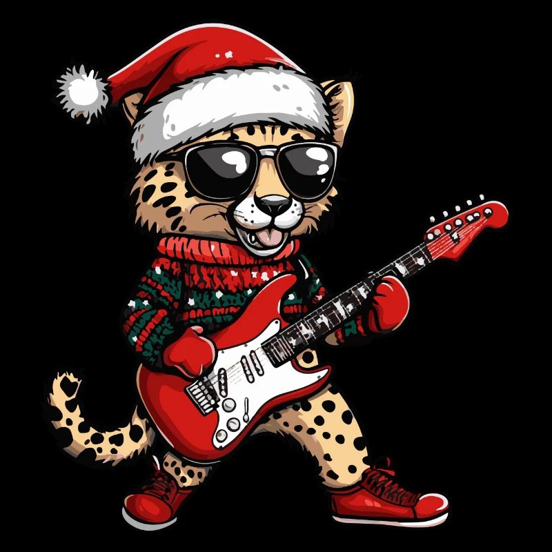 Cheetah Christmas Rocker Guitar