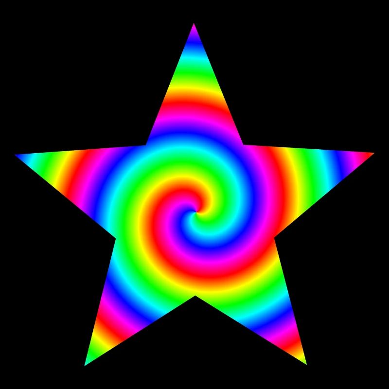 Stern Regenbogen Spirale Geschenkidee bunt