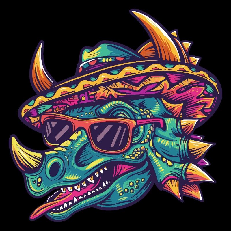Dinosaur triceratops Sombrero