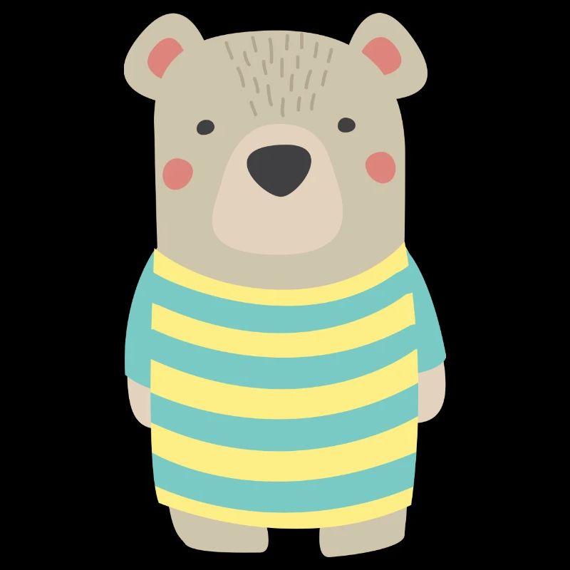 Baer mit Streifenshirt