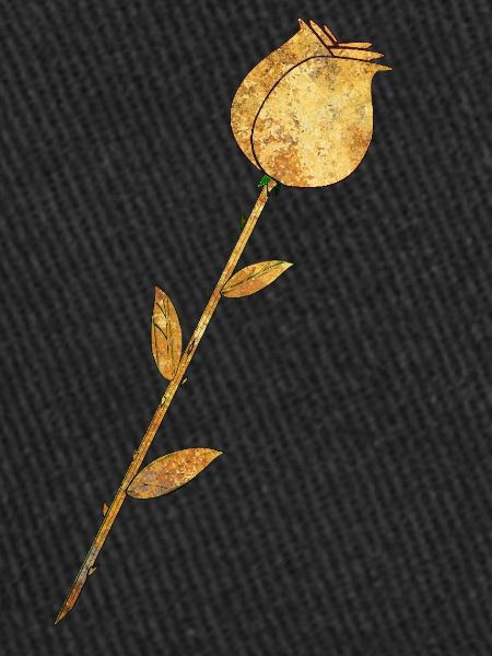 Fleur rose dorée