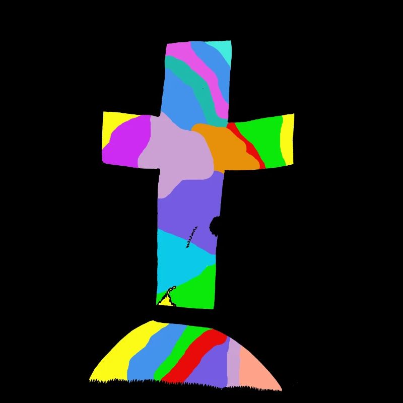 croix colorée colorée Croix Jésus Dieu