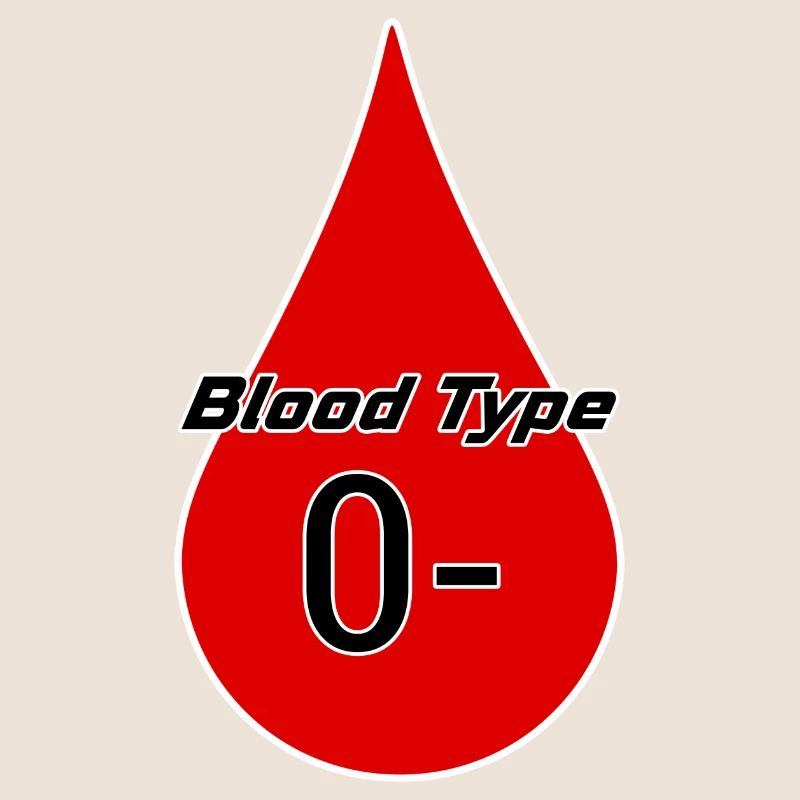 Blood group Rhesus factor 0 negative as a gift idea