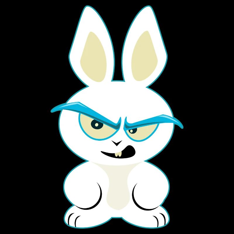Lusiger White Rabbit, Funny Rabbit Shirt