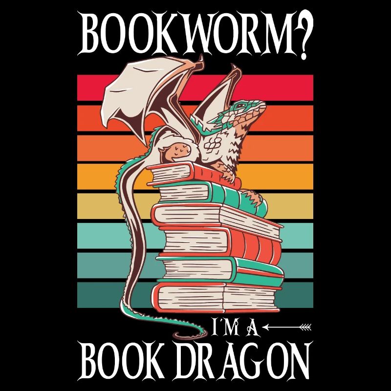Dragons Bücher Drachen Lesen Bücherwurm