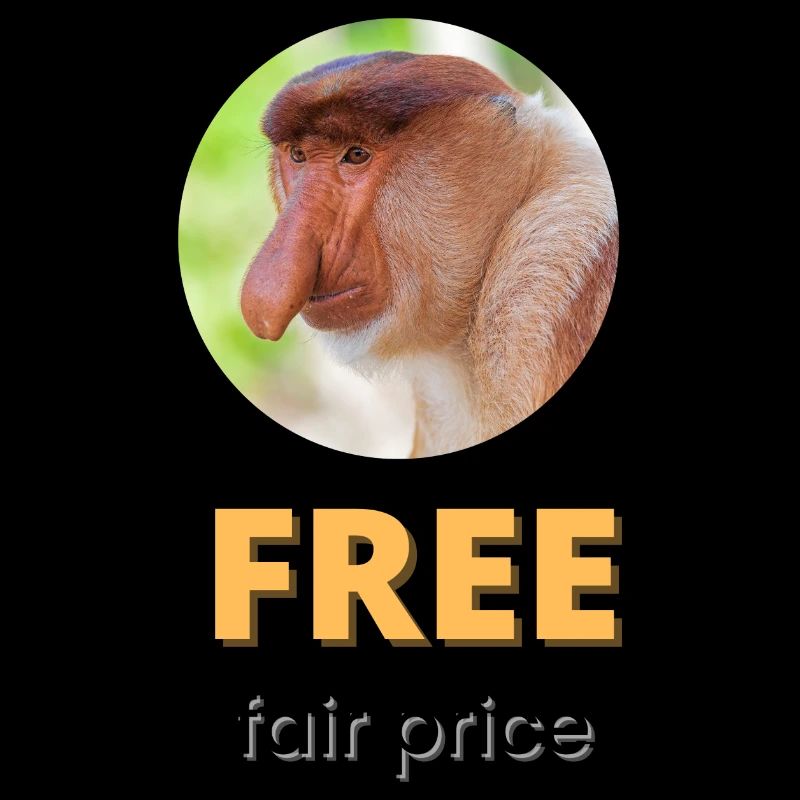 Prix juste gratuit | Texte noir