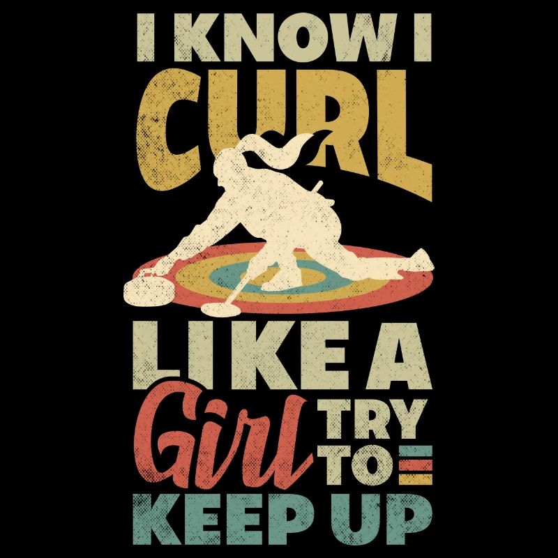 Joueuse de curling pour une joueuse de curling que je connais curl