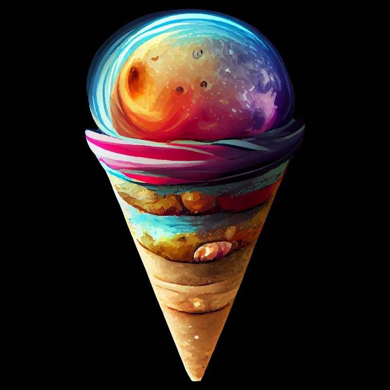 Eiscreme als Planet