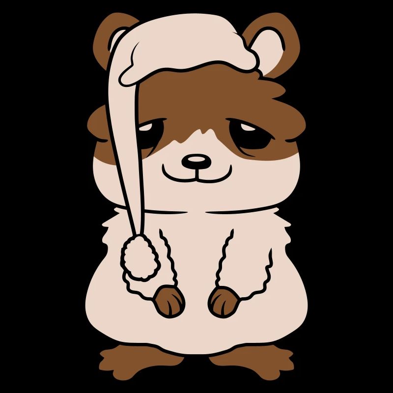 Chapeau de hamster doux fatigué