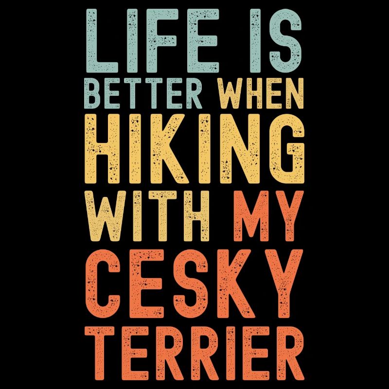 Cesky-Terrier Chien de randonnée rétro