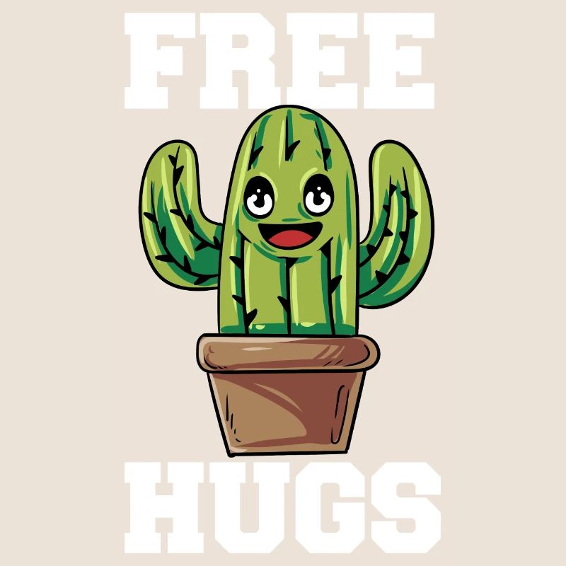 Funny Free Hugs Cactus Sarcastic Design