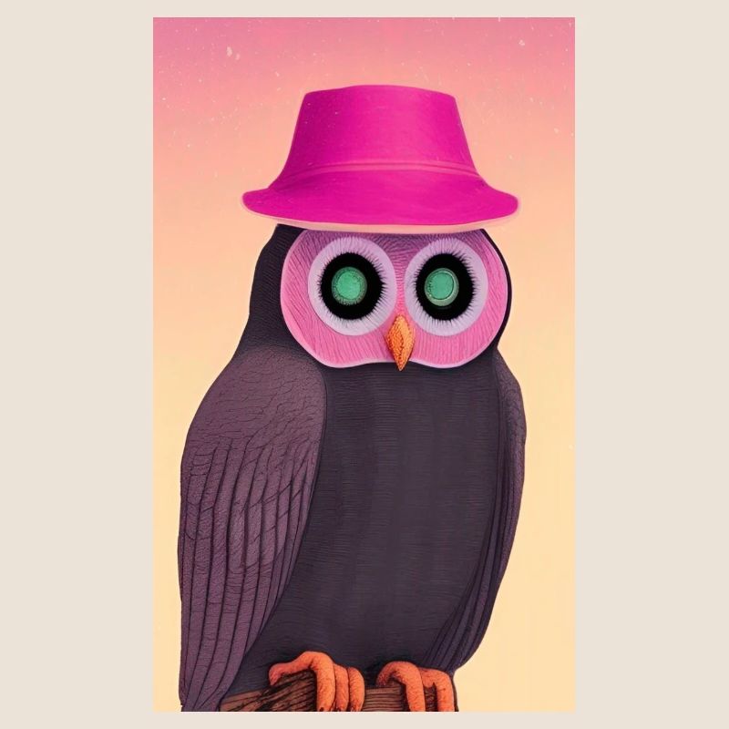 Owl with hat