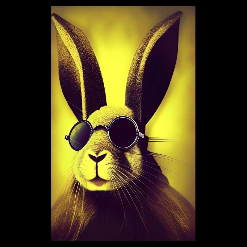 Cool Comic Portrait of a rabbit