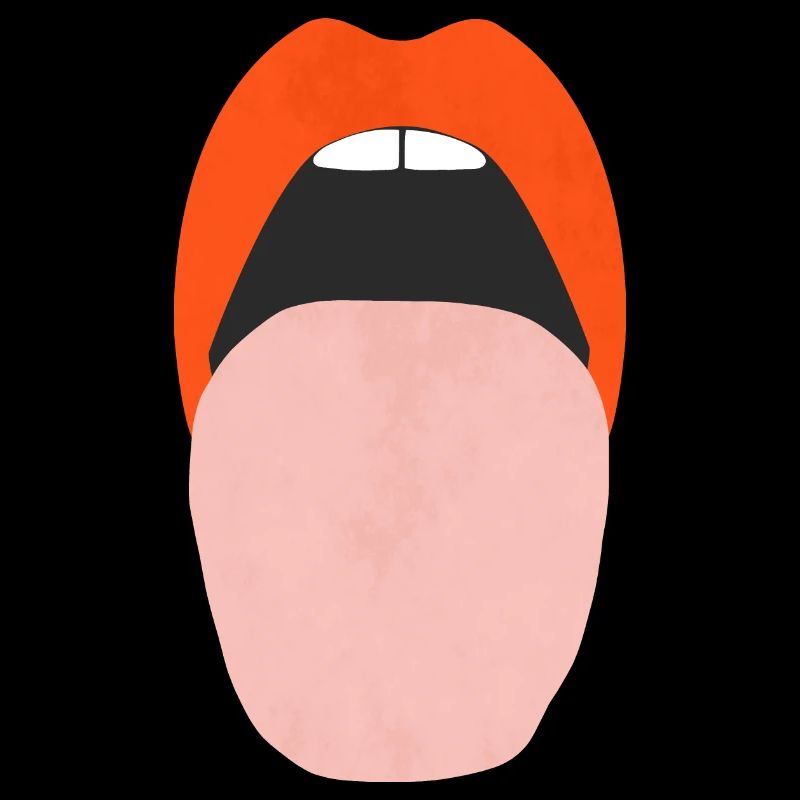 Sexy pop art lips | pink orange |