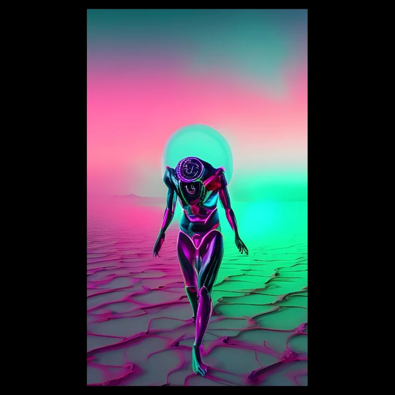 Alien humanoïde dans le désert