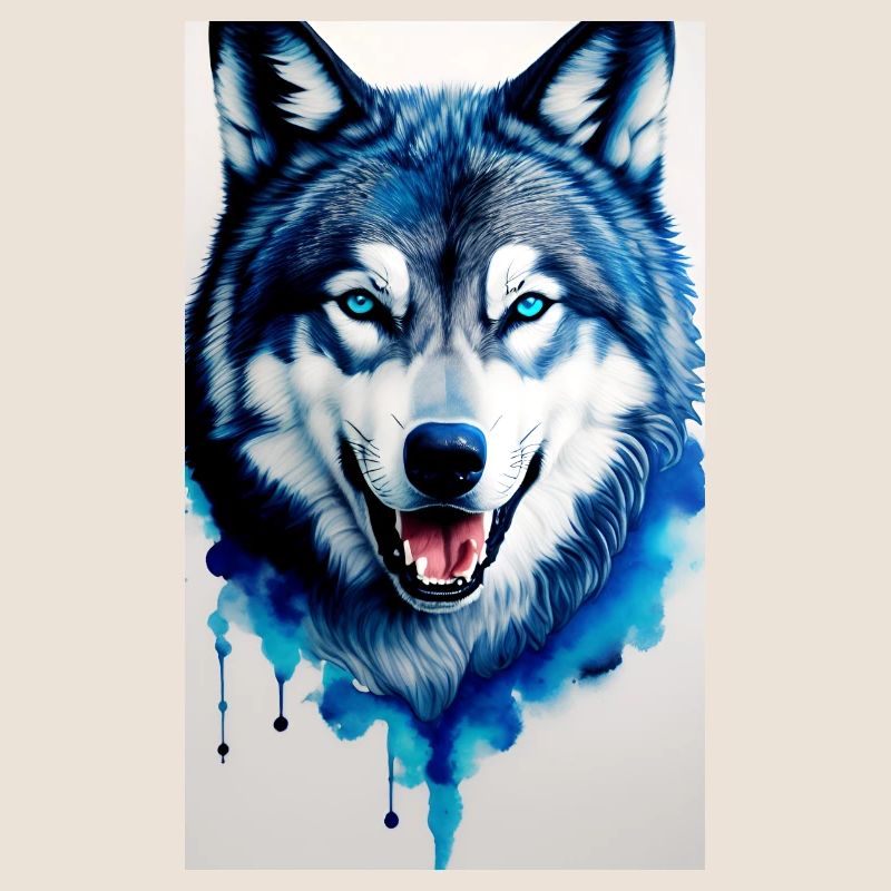 blauer Wolf