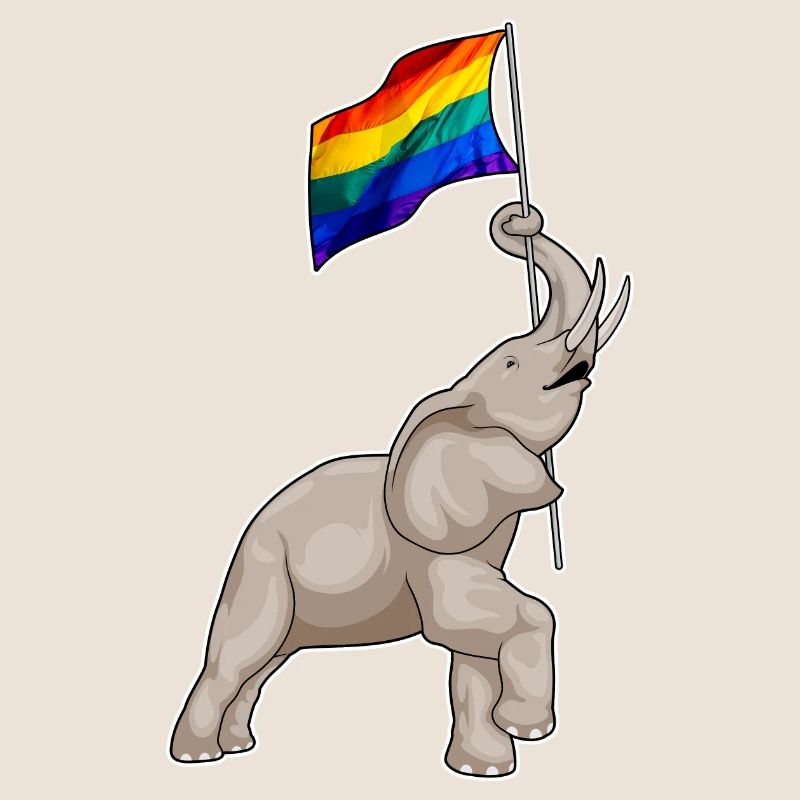 Arc-en-ciel éléphant