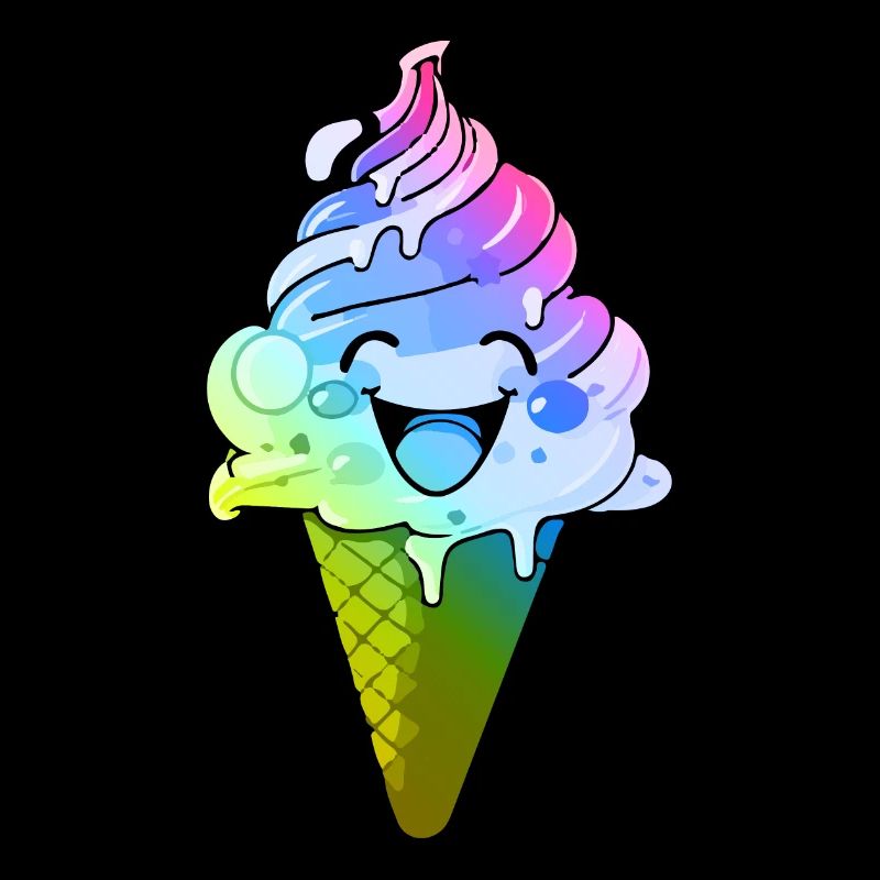 Crème glacée Bande dessinée colorée